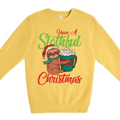 Sloth Lover Merry Slothmas Xmas Holiday Sloth Christmas Tank Top Premium Crewneck Sweatshirt