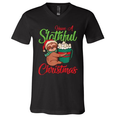 Sloth Lover Merry Slothmas Xmas Holiday Sloth Christmas Tank Top V-Neck T-Shirt