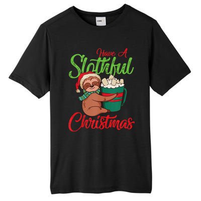 Sloth Lover Merry Slothmas Xmas Holiday Sloth Christmas Tank Top Tall Fusion ChromaSoft Performance T-Shirt