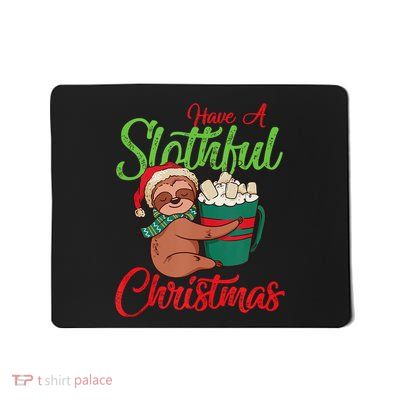 Sloth Lover Merry Slothmas Xmas Holiday Sloth Christmas Tank Top Mousepad