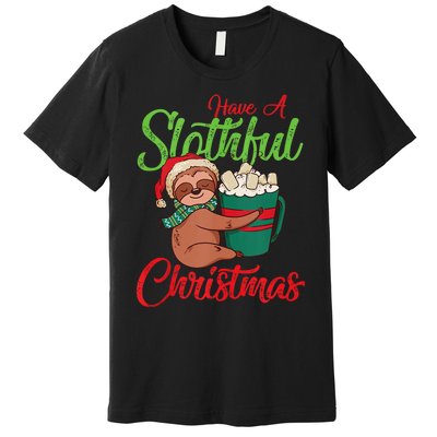 Sloth Lover Merry Slothmas Xmas Holiday Sloth Christmas Tank Top Premium T-Shirt