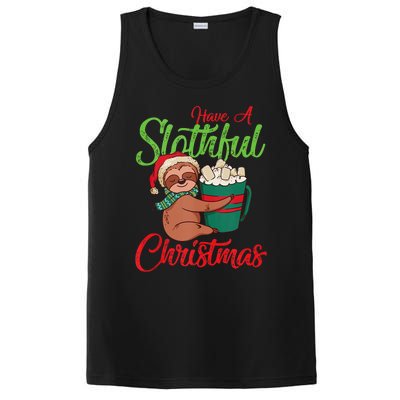 Sloth Lover Merry Slothmas Xmas Holiday Sloth Christmas Tank Top PosiCharge Competitor Tank