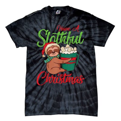 Sloth Lover Merry Slothmas Xmas Holiday Sloth Christmas Tank Top Tie-Dye T-Shirt