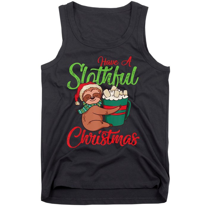 Sloth Lover Merry Slothmas Xmas Holiday Sloth Christmas Tank Top Tank Top