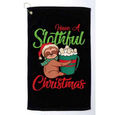 Sloth Lover Merry Slothmas Xmas Holiday Sloth Christmas Tank Top Platinum Collection Golf Towel