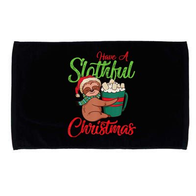 Sloth Lover Merry Slothmas Xmas Holiday Sloth Christmas Tank Top Microfiber Hand Towel