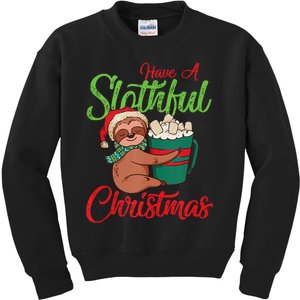 Sloth Lover Merry Slothmas Xmas Holiday Sloth Christmas Tank Top Kids Sweatshirt