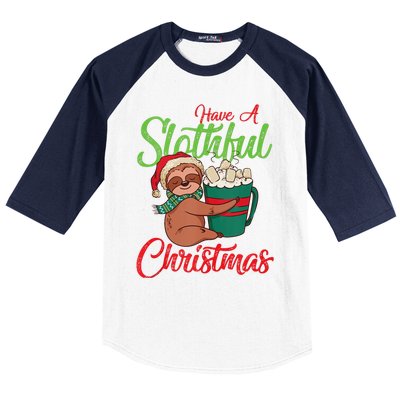 Sloth Lover Merry Slothmas Xmas Holiday Sloth Christmas Tank Top Baseball Sleeve Shirt