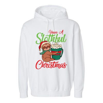 Sloth Lover Merry Slothmas Xmas Holiday Sloth Christmas Tank Top Garment-Dyed Fleece Hoodie