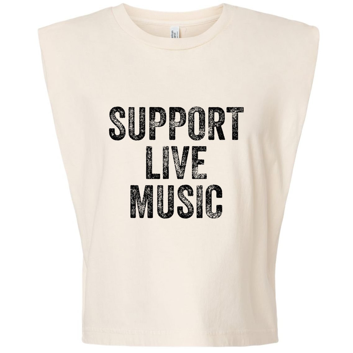 Support Live Music Concert Music Band Lover Live Garment-Dyed Women's Muscle Tee