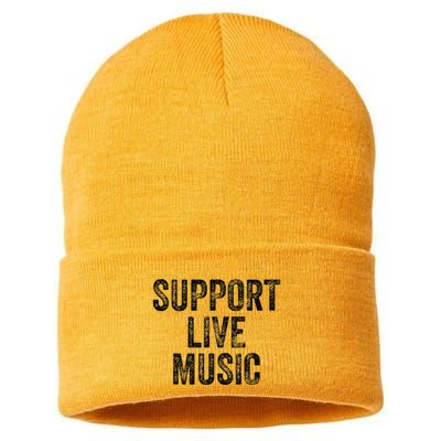 Support Live Music Concert Music Band Lover Live Sustainable Knit Beanie