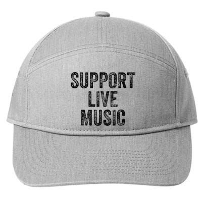 Support Live Music Concert Music Band Lover Live 7-Panel Snapback Hat