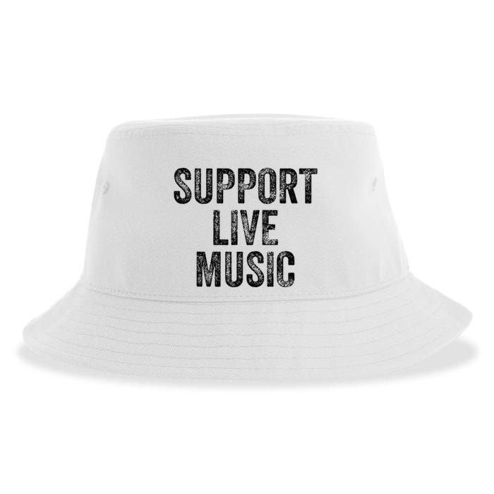 Support Live Music Concert Music Band Lover Live Sustainable Bucket Hat