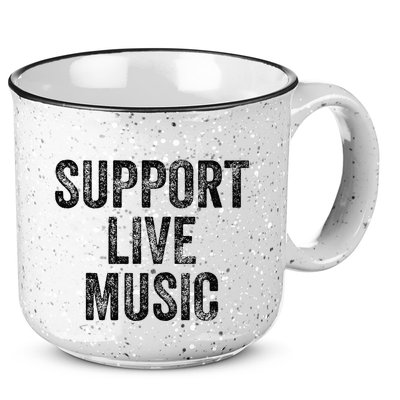 Support Live Music Concert Music Band Lover Live 15oz Campfire Ceramic Mug