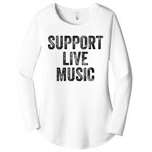 Support Live Music Concert Music Band Lover Live Women's Perfect Tri Tunic Long Sleeve Shirt