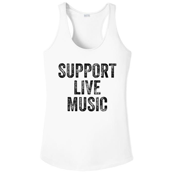 Support Live Music Concert Music Band Lover Live Ladies PosiCharge Competitor Racerback Tank