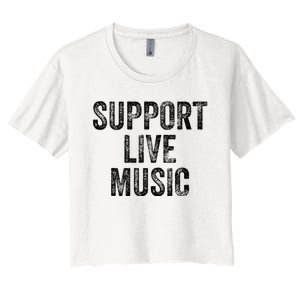 Support Live Music Concert Music Band Lover Live Women's Crop Top Tee