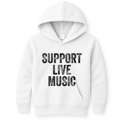 Support Live Music Concert Music Band Lover Live Kids Hoodie