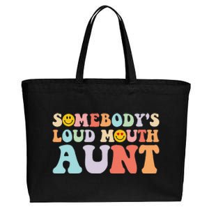 Somebody's Loud Mouth Aunt Mother's Day Cotton Canvas Jumbo Tote