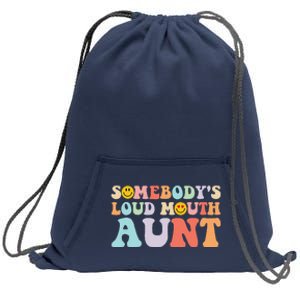 Somebody's Loud Mouth Aunt Mother's Day Sweatshirt Cinch Pack Bag