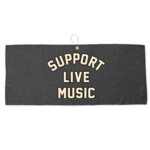 Support Live Music Musicians Local Bands Artists Music Lover Large Microfiber Waffle Golf Towel