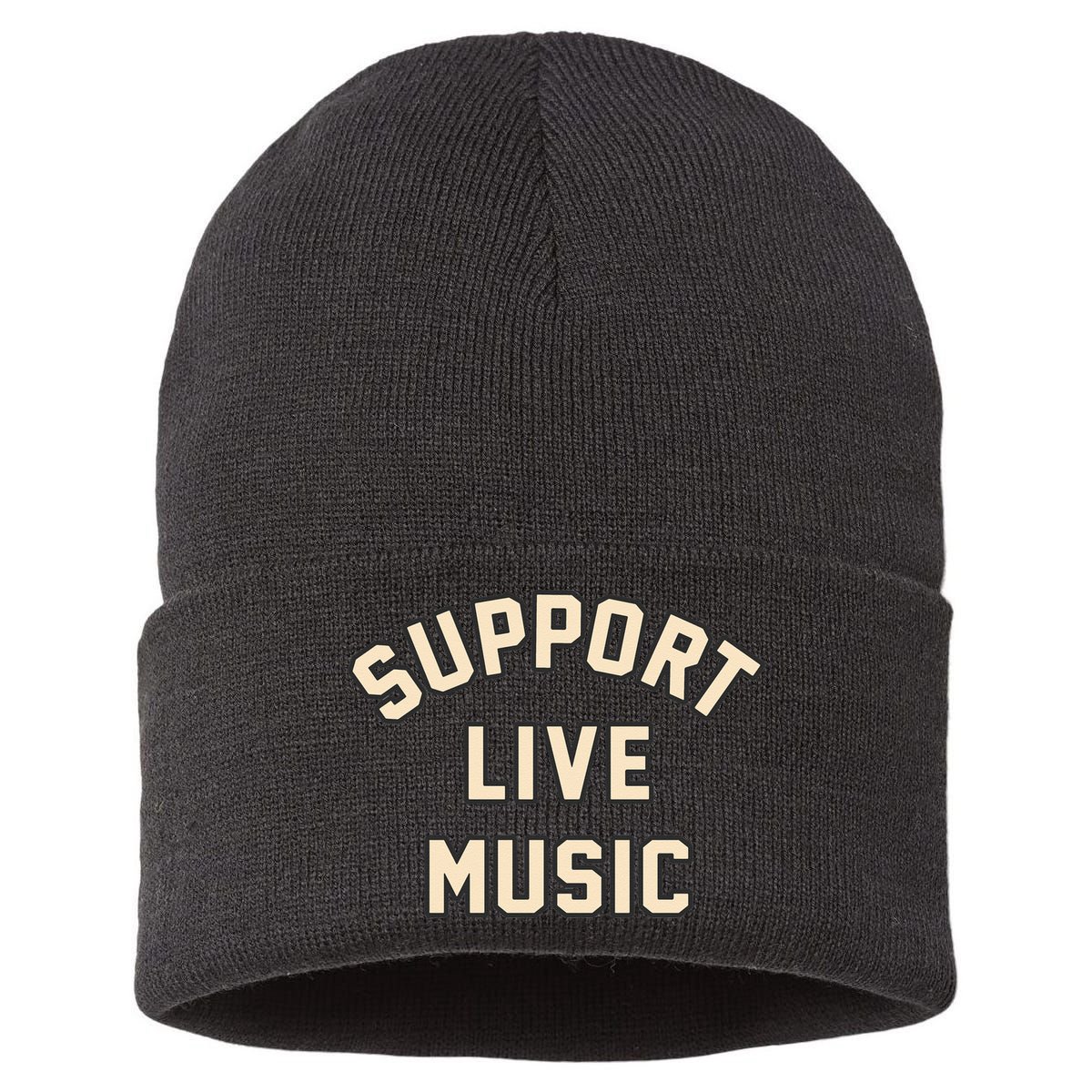 Support Live Music Musicians Local Bands Artists Music Lover Sustainable Knit Beanie