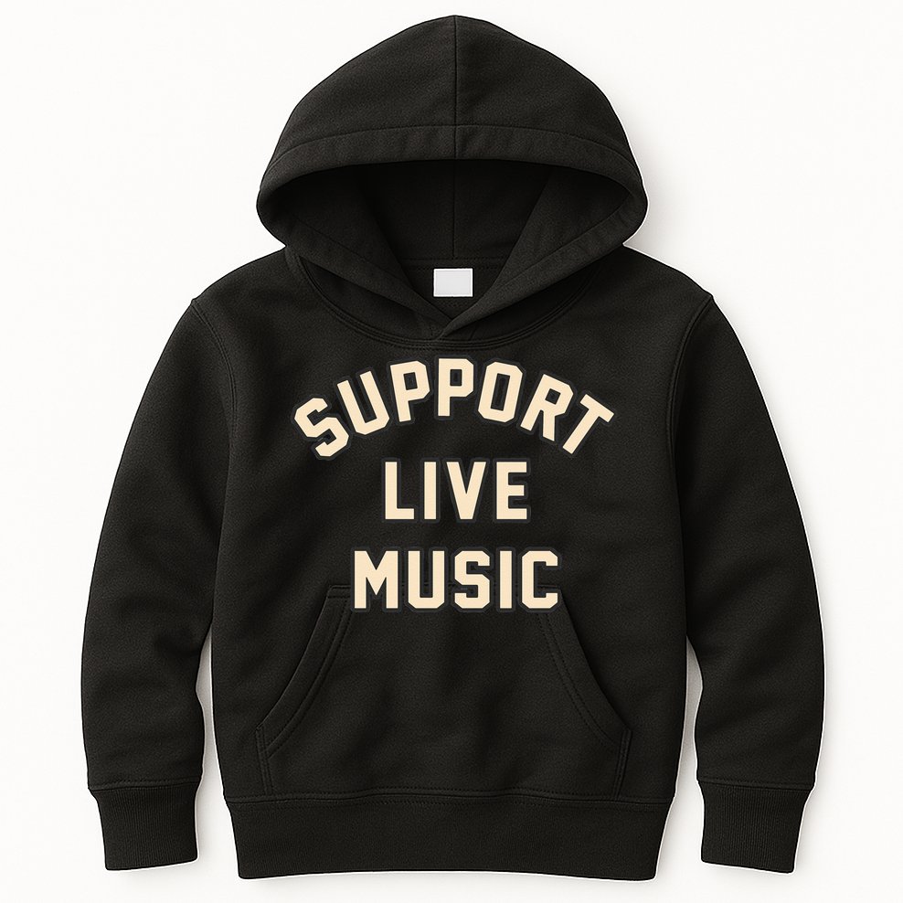 Support Live Music Musicians Local Bands Artists Music Lover Kids Hoodie