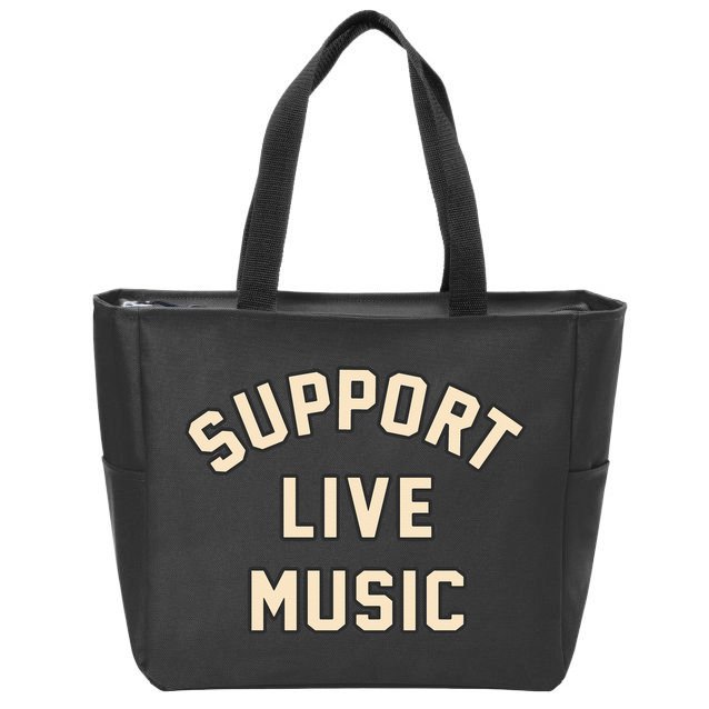 Support Live Music Musicians Local Bands Artists Music Lover Zip Tote Bag