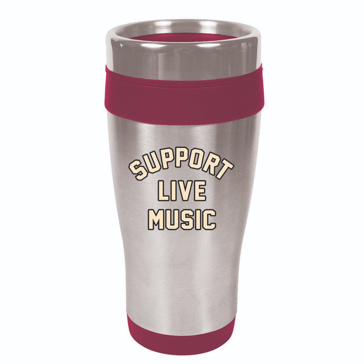 Support Live Music Musicians Local Bands Artists Music Lover 16oz Travel Tumbler