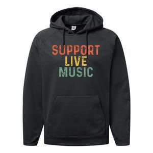 Support Live Music Musicians Concertgoers Music Lovers Performance Fleece Hoodie