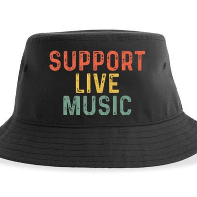 Support Live Music Musicians Concertgoers Music Lovers Sustainable Bucket Hat