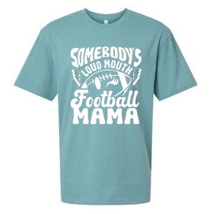 Somebodys Loud Mouth Football Mama Sueded Cloud Jersey T-Shirt