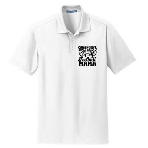 Somebodys Loud Mouth Football Mama Dry Zone Grid Polo