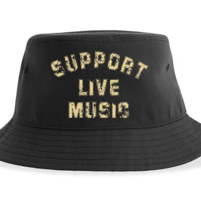 Support Live Music Musicians Concertgoers Music Lovers Sustainable Bucket Hat