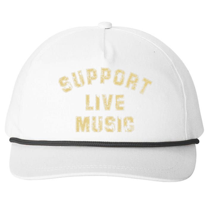 Support Live Music Musicians Concertgoers Music Lovers Snapback Five-Panel Rope Hat