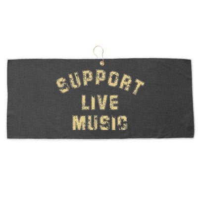 Support Live Music Musicians Concertgoers Music Lovers Large Microfiber Waffle Golf Towel