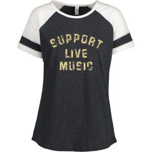 Support Live Music Musicians Concertgoers Music Lovers Enza Ladies Jersey Colorblock Tee