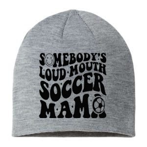 Somebody’s Loud Mouth Soccer Mama Retro Wavy Groovy Back Sustainable Beanie