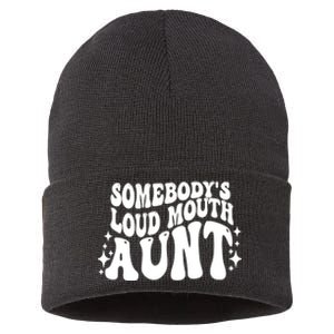 Somebody’s Loud Mouth Aunt Retro Wavy Groovy Sustainable Knit Beanie