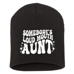 Somebody’s Loud Mouth Aunt Retro Wavy Groovy Short Acrylic Beanie