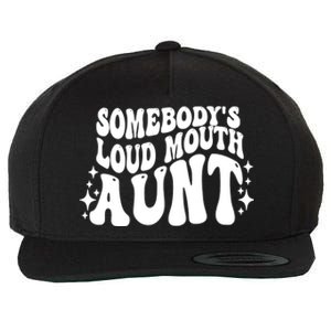 Somebody’s Loud Mouth Aunt Retro Wavy Groovy Wool Snapback Cap