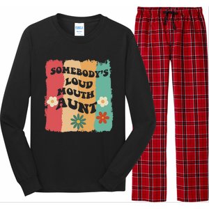 Somebody's loud mouth aunt Retro Groovy Wo Girl Boy Long Sleeve Pajama Set