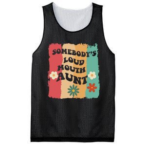 Somebody's loud mouth aunt Retro Groovy Wo Girl Boy Mesh Reversible Basketball Jersey Tank