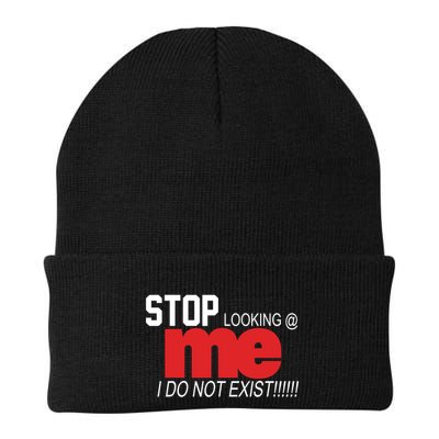 Stop Looking Me I Do Not Exist Funny Saying Beanie