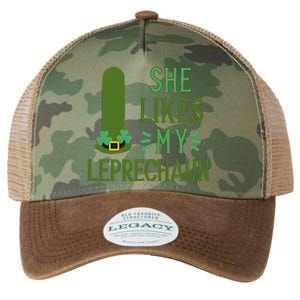 She Likes My Leprechaun Funny Saint PatrickS Day Couple Sex Joke Funny Legacy Tie Dye Trucker Hat