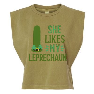 She Likes My Leprechaun Funny Saint PatrickS Day Couple Sex Joke Funny Garment-Dyed Women's Muscle Tee