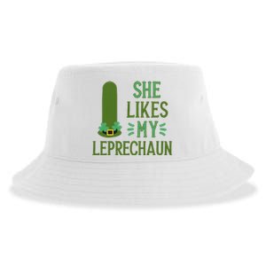 She Likes My Leprechaun Funny Saint PatrickS Day Couple Sex Joke Funny Sustainable Bucket Hat