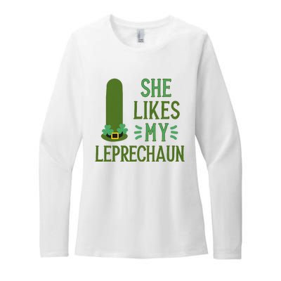 She Likes My Leprechaun Funny Saint PatrickS Day Couple Sex Joke Funny Womens CVC Long Sleeve Shirt