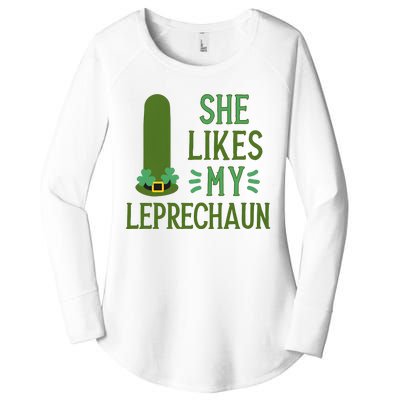 She Likes My Leprechaun Funny Saint PatrickS Day Couple Sex Joke Funny Women's Perfect Tri Tunic Long Sleeve Shirt