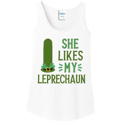 She Likes My Leprechaun Funny Saint PatrickS Day Couple Sex Joke Funny Ladies Essential Tank